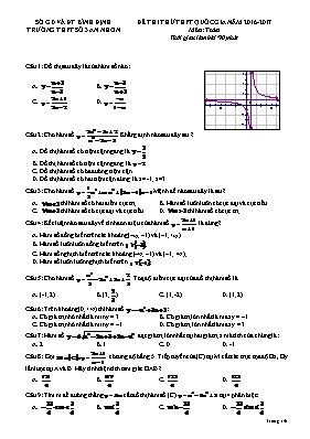 Đề thi thử THPT quôc gia môn thi Toán - Trường THPT Số 3 An Nhơn